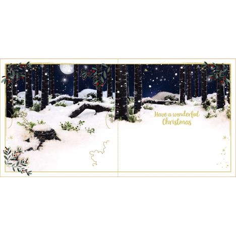 3D Holographic Keepsake Sleigh Ride Me to You Bear Christmas Card Extra Image 1